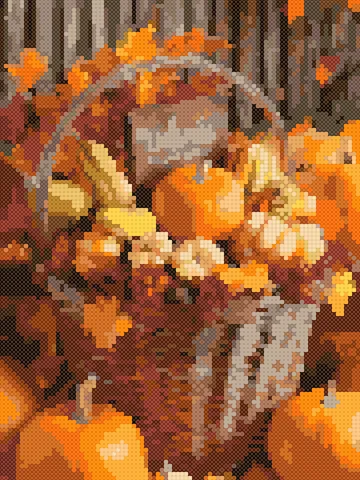 Harvest Pumpkins cross stitch pattern